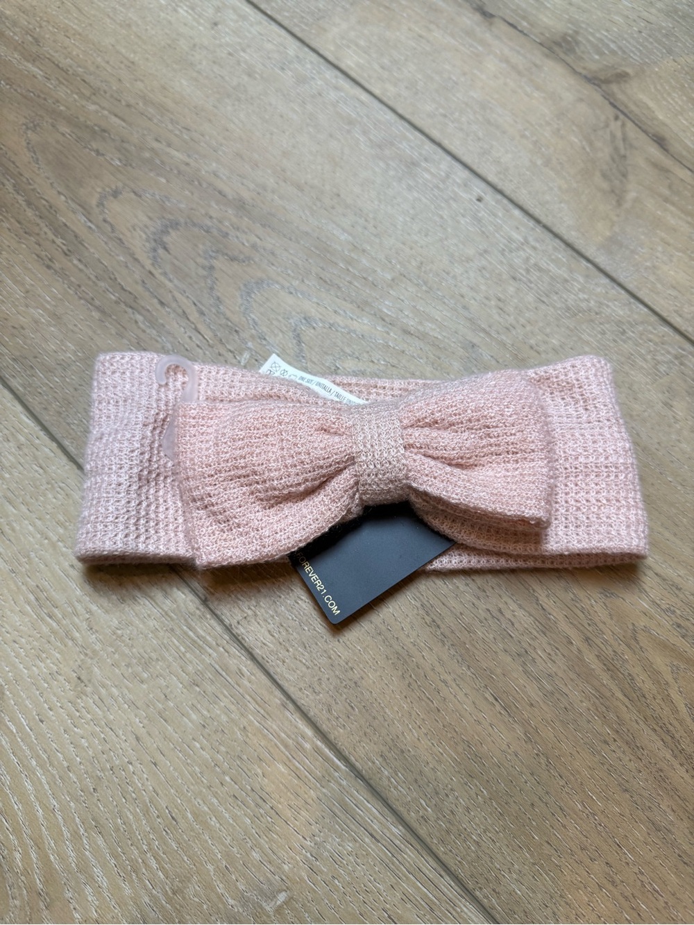 Forever 21 • Blush Pink Knit Bow Headwrap NWT